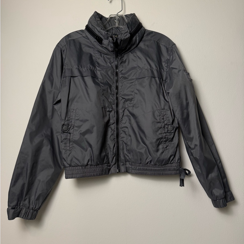 Forever 21 Windbreaker Gray Cropped Jacket